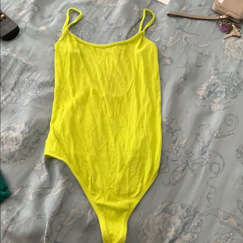 American Apparel Bodysuit Neon Green